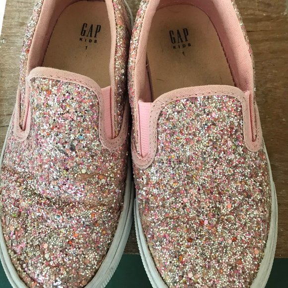 Gap Kids Pink Sparkles Slip Ons - Picture 2 of 8